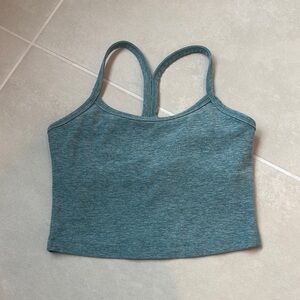 Beyond Yoga Blue Fitted Cropped Tank Top